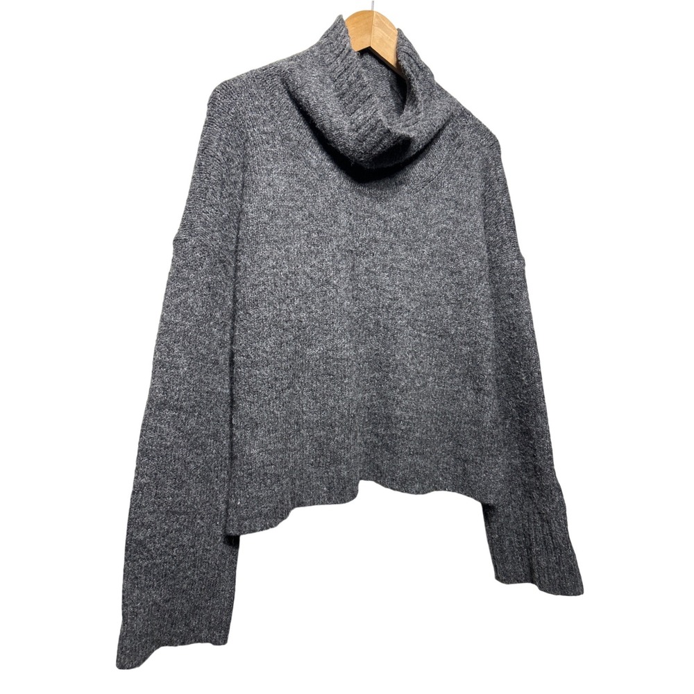 Anthropologie Pilcro Relaxed Fit Wide Sleeve Sweater Charcoal Gray Size Medium
